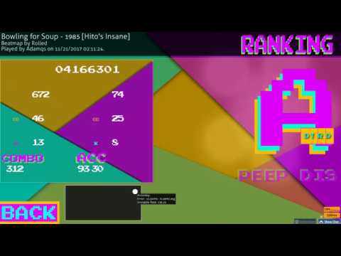 Adamqs | Bowling For Soup - 1985 [Hito's Insane] +HDDTHR 312/818 (93.30%) 8x miss