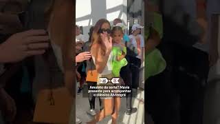 MAVIE JÁ CHEGOU NA VILA BELMIRO PRA VER O PAI NEYMAR EM SANTOS X CORINTHIANS 🏟️✨