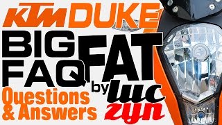 KTM Duke 125 FAQ Q&A Questions & Answers User Guide MotoVlog Pytania Odpowiedzi i Poradnik HD
