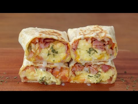 Egg Burrito with Bacon and Tomato Salsa
