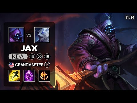 Jax Top vs Volibear - NA Grandmaster Patch 11.14