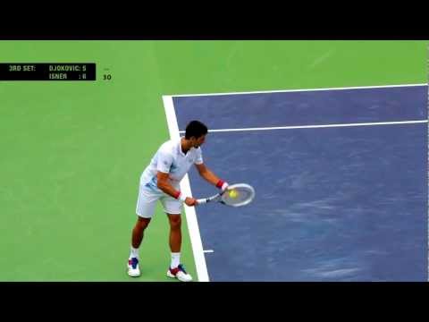 ATP 2012 Indian Wells - Djokovic's final moments against Isner