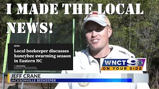 I made the Local News! | April 17, 2025 | WNCT 9 at 6pm | #colesfarmnc #jacksonvillenc #beekeeping