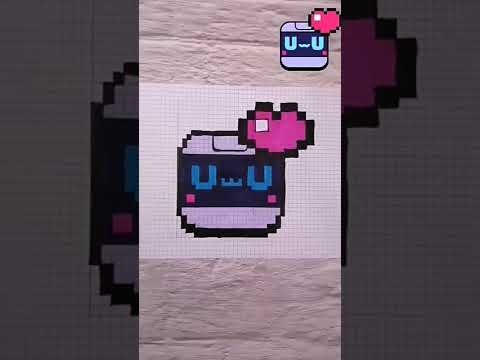 КАК НАРИСОВАТЬ 8 БИТ по клеточкам || Как нарисовать Бравл Старс | 8 Бит Бравл Старс #Shorts