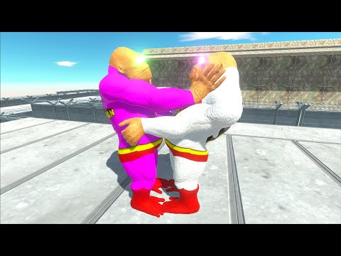 PINK SUPERMAN GORO VS WHITE SUPERMAN GORO DEATH RUN - Animal Revolt Battle Simulator