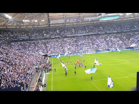 Schalke-Mainz 2:1 Einlauf+ Vereinslied