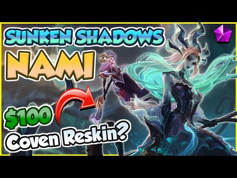 $100 COVEN NAMI MYTHIC VARIANT?! 🧜‍♀️ SUNKEN SHADOWS SHOWCASE PBE! | Mid Lane Nami | Erick Dota