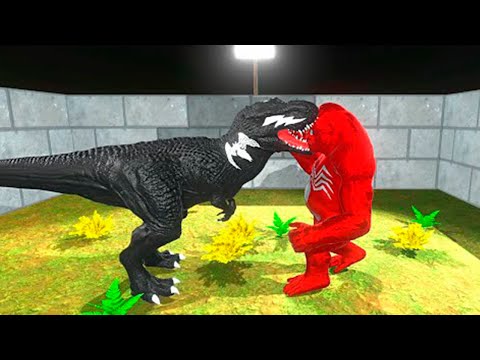 VENOM VS RED VENOM. T-REX VS GORO - Animal Revolt Battle Simulator
