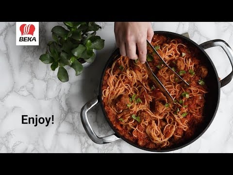 Spaghetti aux boulettes de haché