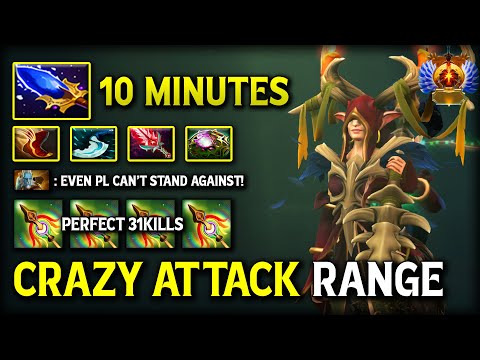CRAZY ATTACK RANGE MID ENCHANTRESS With 10Mins Aghs Scepter Build Facing Against ARMY GOD PL DotA 2