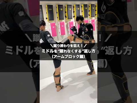 蹴り終わりを狙え！相手がミドルを「蹴りたくなくなる」返し方5選【アームブロック編】