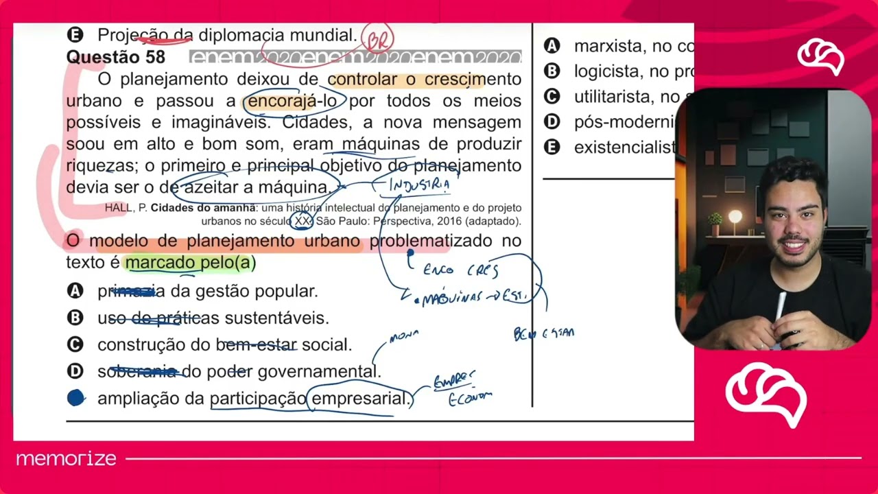 Resolução em Vídeo — Questão 58 ENEM 2020