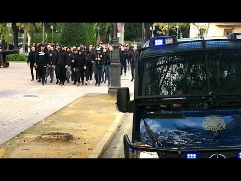 Real Betis - Ferencváros /Fradisták vonulása/