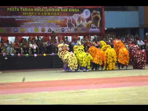 YICK NAM LION DANCE INTRODUCTION - LIKAS STADIUM (18JAN 2014)