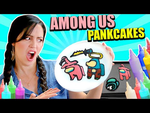 AMONG US Drawings That Are EATABLE! Pancake Art Challenge ♥ Sandra Cires Art