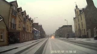 preview picture of video 'Winter Morning Drive Snow Scone To Perth Perthshire Scotland'