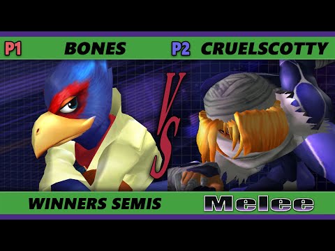 S@X 414 Winners Semis - Bones (Falco) Vs. Cruelscotty (Sheik, Luigi, Marth) Smash Melee - SSBM