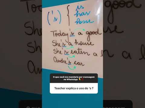 Como usar o apóstrofo S no inglês? Vem comigo!!