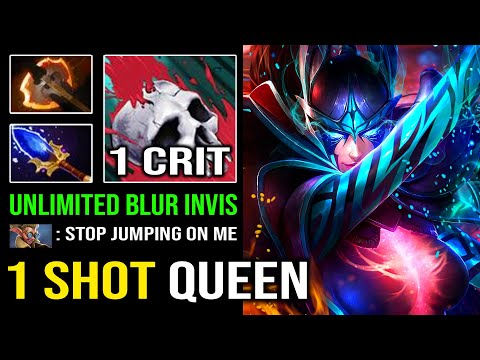 1 SHOT QUEEN Unlimited Blur Phantom Assassin with Aghanim Battle Fury +809 GPM Dota 2
