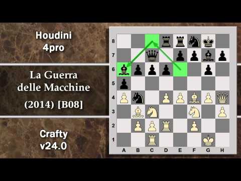 Partite Commentate di Scacchi 100 - Crafty vs Houdini - La Guerra delle Macchine - 2014 [B08]