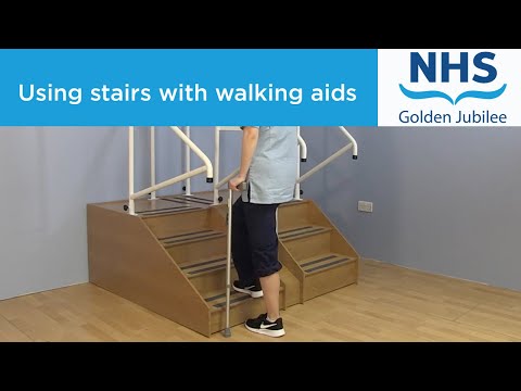 How to use the stairs with your walking aids
