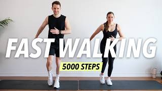 30 Min Fast Walking Workout – 5000 Steps Fat Burn (No Equipment)
