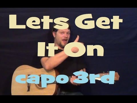 Lets Get It On (Marvin Gaye) Easy Guitar Lesson How to Play Tutorial Capo 3rd Fret