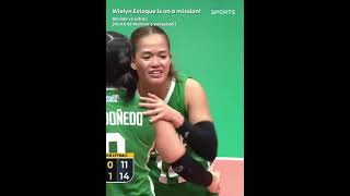 Wielyn Estoque aimed for nothing less than a win in the NCAA Season 99 Women’s Volleyball!