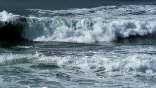 Royalty Free Stock Video Footage of Mediterranean waves on ruins shot in Israel at 4k with Red.