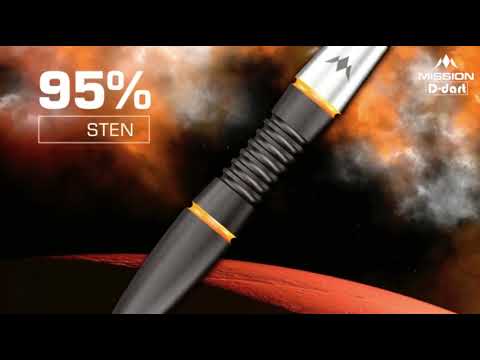 (D DART STORE) MISSION STEEL TIP DART - 22G/24G HORIZON BLACK PVD ORANGE 95% Tungsten Darts Set