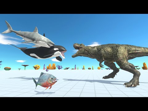 AQUATIC Units vs Dinosaurs - Animal Revolt Battle Simulator