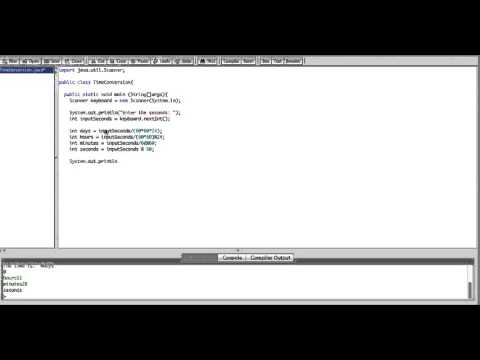 Java Tutorial Scanner Input Time Conversion