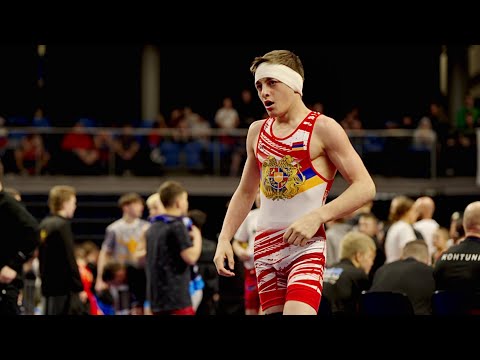 U15 Ararat Xemchyan (ARM) vs Asmus Rasmussen (DEN) 52kg. Greco-roman boys youth wrestling.