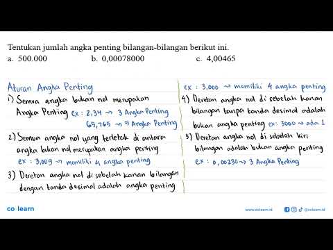 Determine the number of significant figures in the following numbers. a. 500,000 b. 0.00078000 c....