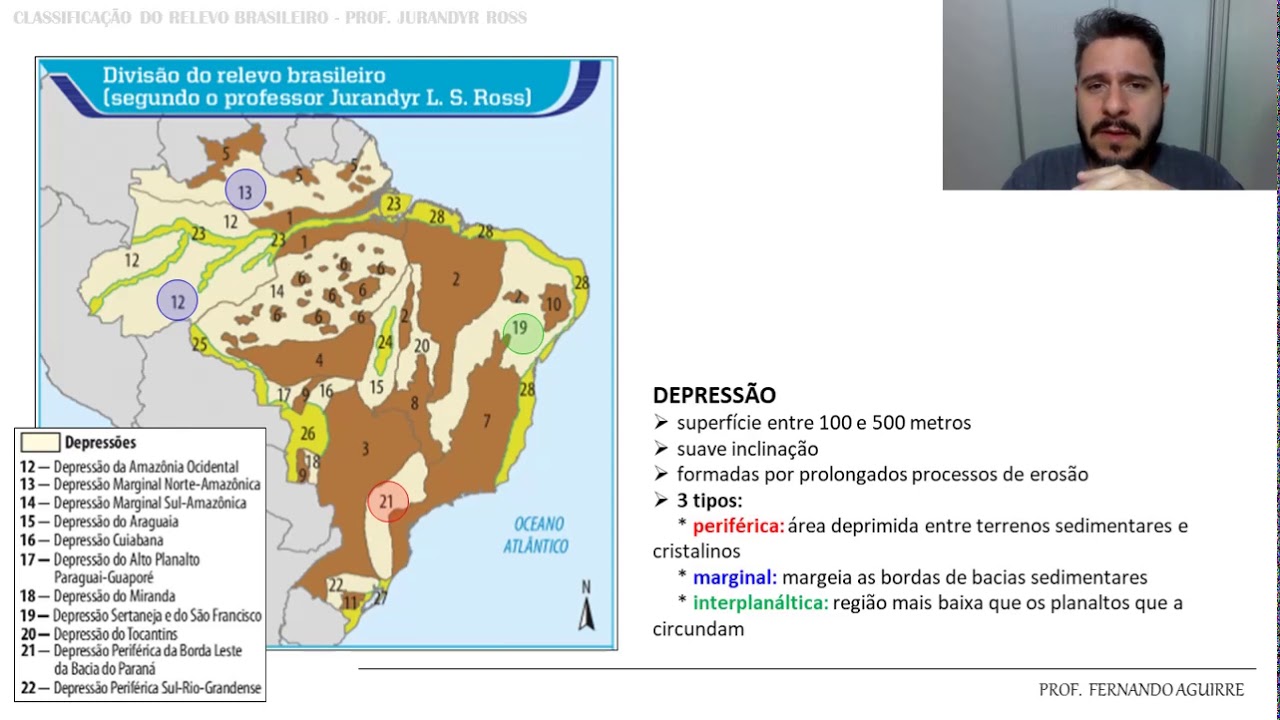 1EM - Aula 28 - Relevo Brasileiro (Prof. Jurandyr Ross)