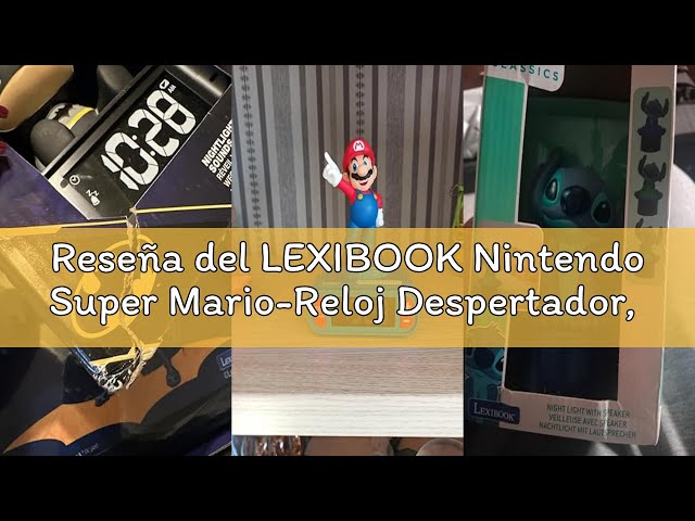 Vídeo relacionado con LEXIBOOK Nintendo Super Mario-Reloj Despertador, a Partir de 3 años, con Pantalla LCD Digital, quitamiedos niño, Azul/Roja RL800NI