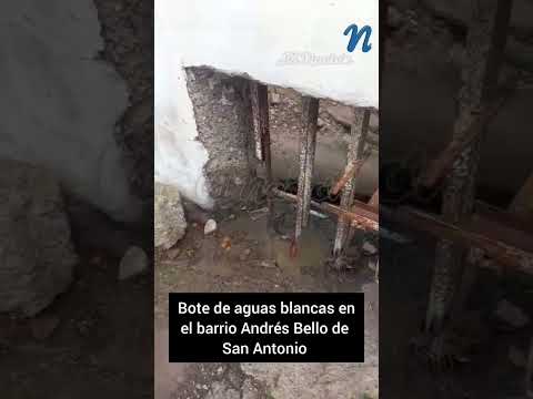 Bote de aguas blancas en el barrio Andrés Bello de San Antonio #Tachira #Frontera #fyp