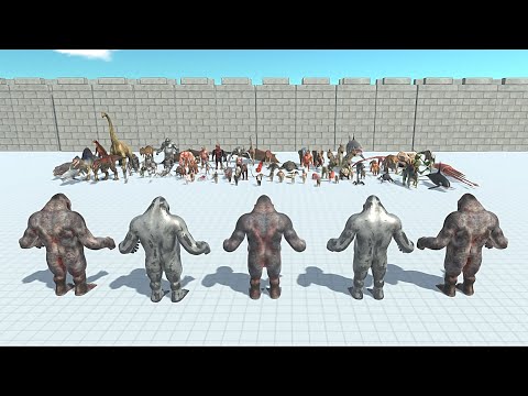 5 X GORO THE GIANT VS 2 X FACTION - Animal Revolt Battle Simulator