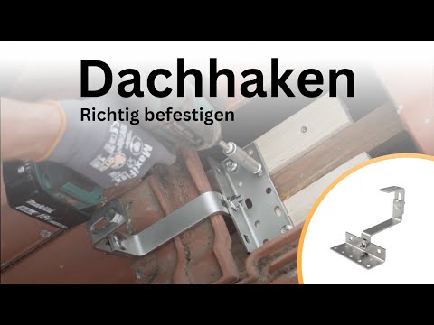 Part of a video titled Dachhaken montieren - DIY Solaranlage - YouTube