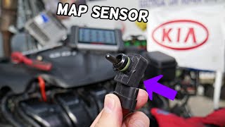 MAP SENSOR REPLACEMENT REMOVAL LOCATION KIA SORENTO, KIA SPORTAGE