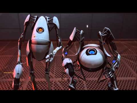 Portal 2 co op ending scene with noclip on