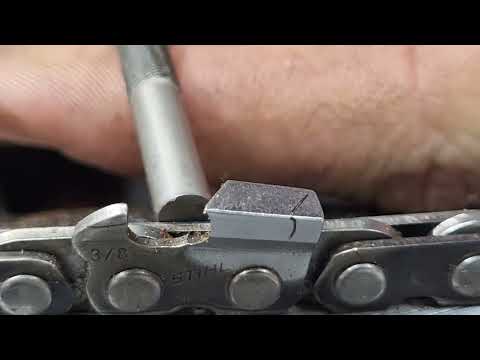 How to sharpen a chainsaw chain