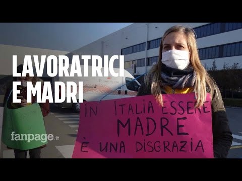 "We're workers and mothers, and we're not respected": Yoox workers protest in Bologna.