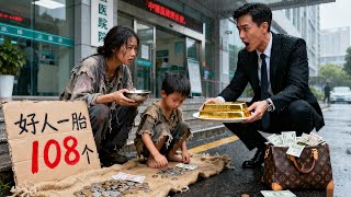 絕育CEO無子心痛，醫院門口施舍乞丐母子100元，看清萌娃胎記當場癱軟！他捧上全部身家求和想要一個後代，沒想到萌娃時日不多! #短劇 #大陸劇 #親情 #萌娃