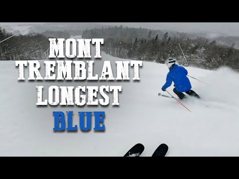 Mont Tremblant Top to Bottom on Longest Blue Run