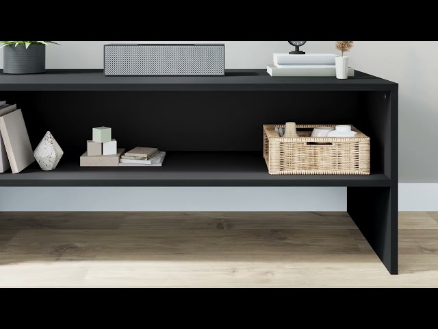 Video teaser per 800046 vidaXL TV Cabinet Black 100x40x40 cm Engineered Wood