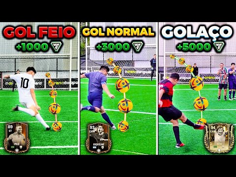 GOL FEIO, GOL NORMAL e GOLAÇO!!! (VALENDO PACOTES DO FC MOBILE 🤑🏆)