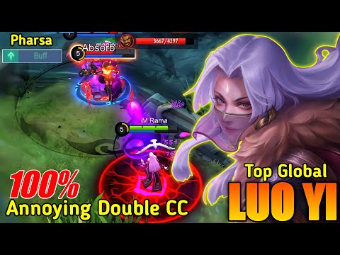 LUO YI SOLO RANKED VS BUFFED PHARSA! LUO YI TOP 1 GLOBAL 2022 ~ MLBB