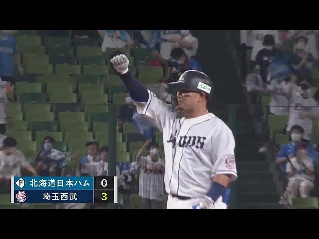 【3回裏】2打席連続打点!! ライオンズ・森友哉のタイムリー2ベースヒットで追加点をあげる!! 2022年6月29日 埼玉西武ライオンズ 対 北海道日本ハムファイターズ