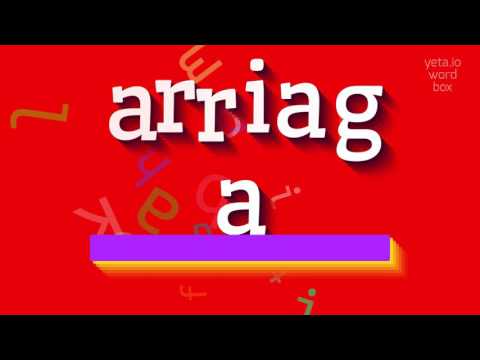 How to say "arriaga"! (High Quality Voices)
